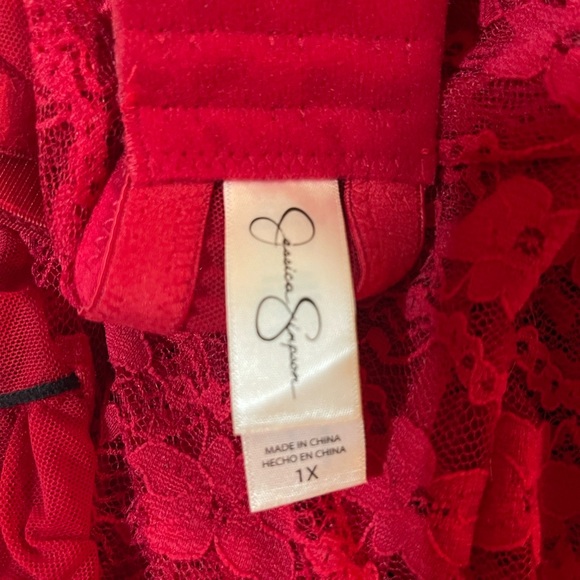 Jessica Simpson Red Lace Chemise Size 1X - Picture 5 of 7